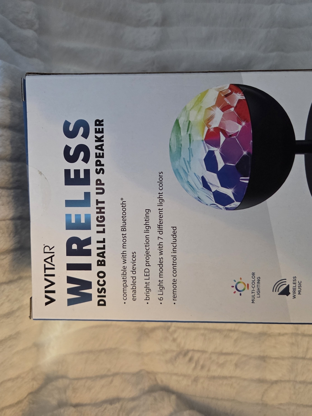 π3 For $15πVivitar Wireless Disco Ball Light-Up Speaker - Picture 2 of 3